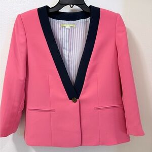 Gianni Bini Coral Blazer with Navy Accents